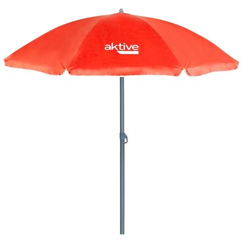 Ombrellone Aktive Uv50 Ø 180 Cm Corallo Poliestere Alluminio 180 X 187 X 180 Cm (12 Unità) - Foto 2