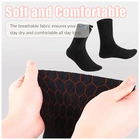 Calzini Riscaldati Con Batteria, Calzini Riscaldanti Ricaricabili Durata Della Batteria Di 8 Ore - Foto 5