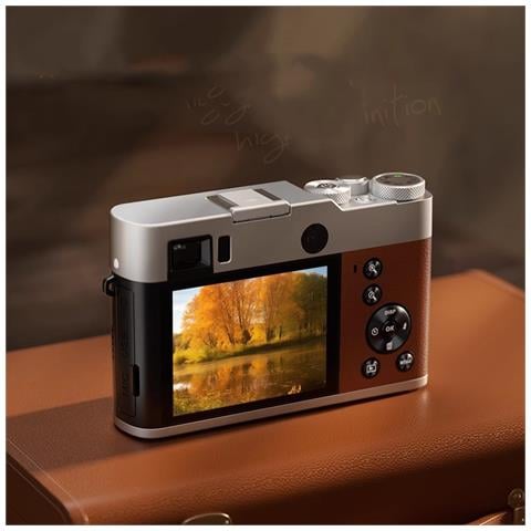 Fotocamera Digitale 5k Con Fotocamere Anteriore E Posteriore, Mirino, Autofocus, Anti-shake Brown - Foto 2