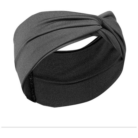 Morbida Ed Elegante: Fascia Per Capelli Incrociata A Tinta Unita Black - Foto 2