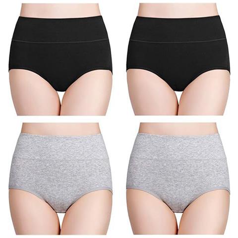 Mutande A Vita Alta In Cotone Black+grey M - Foto 1