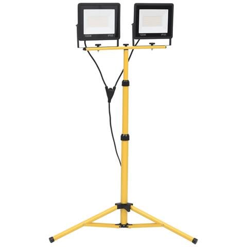 Faretto A Led Con Treppiede 2x100 W Bianco Freddo - Foto 1