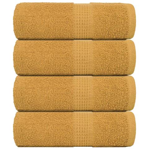 Asciugamani Per Sapone 4 Pz Oro 30x30 Cm 360 G/m 100% Cotone - Foto 1