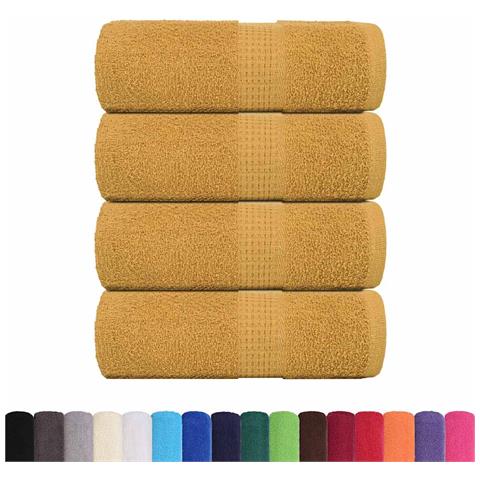 Asciugamani Per Sapone 4 Pz Oro 30x30 Cm 360 G/m 100% Cotone - Foto 2