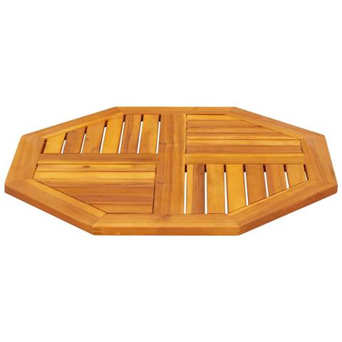 Piano Per Tavolo 70x70x2 Cm Ottagonale Legno Massello Di Acacia - Foto 3