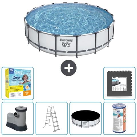 Piscina Fuori Terra - In Giro - 549x122 Cm - Grigio - Include Accessori Coordinati Cb35 - Foto 1