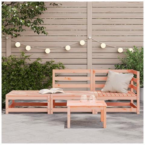 Lusso Casadino -  Divano Giardino Con Poggiapiedi 2 Posti Legno Massello Douglas - Foto 2