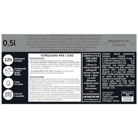 Pittura Iridescente I Neri Profondi Nuovo Nero Viola Opaco 500ml - Foto 3