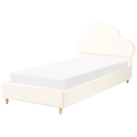 Letto Per Bambini Nuvola Velluto Bellevue 90 X 200 Cm Beige Chiaro - Foto 2