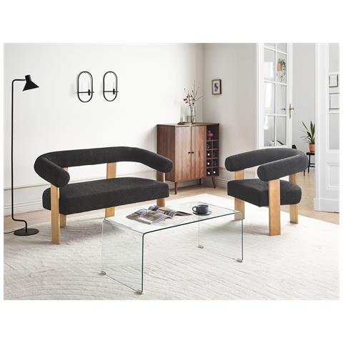 Set Da Salotto Ilbro Bouclé Nero - Foto 1