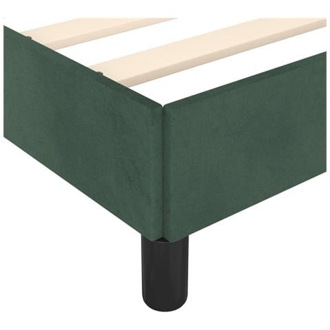 Giroletto senza Materasso Verde Scuro 120x190 cm Velluto - Foto 9