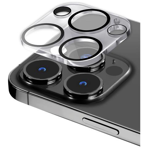 Protezioni Per Obiettivo Iphone 16 Pro / 16 Pro Max In Vetro Temperato, Trasparente - Foto 4