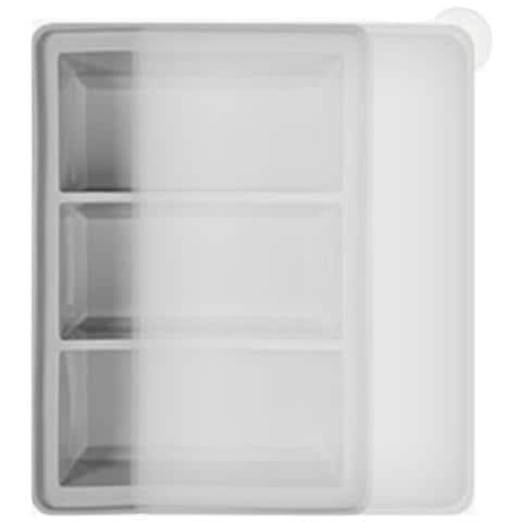 Stampo Per Ghiaccio In Silicone A 3 Scomparti - Cubetti Di Ghiaccio Rettangolari Grandi - Foto 1
