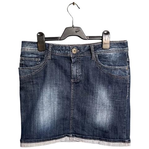 Gonna Mini Elegante Comoda Corta In Jeans Denim Blu Navy Taglia 38 - Foto 1