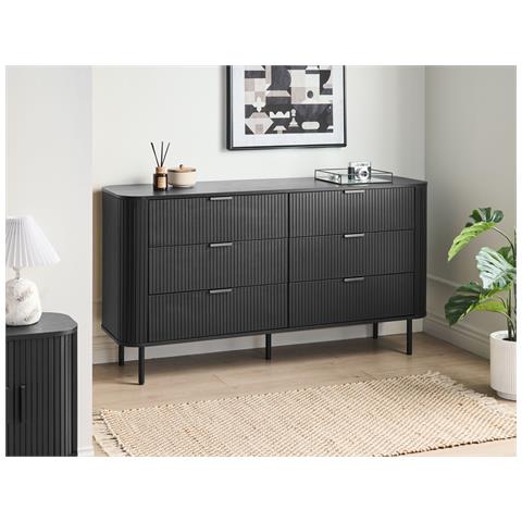 Cassettiera 6 Cassetti Bradley Nero - Foto 1