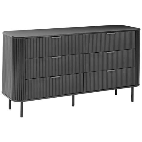 Cassettiera 6 Cassetti Bradley Nero - Foto 2