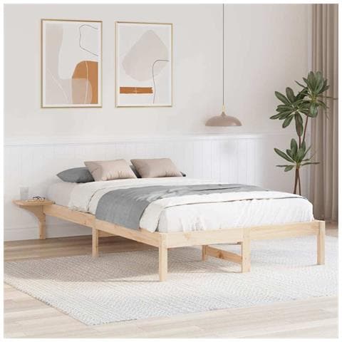 Rete letto con comodini Marrone Marrone - Foto 2