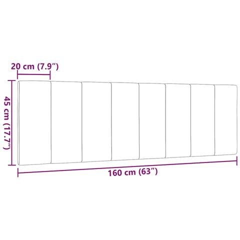 Cuscino Testiera Blu 160 cm in Tessuto - Foto 9