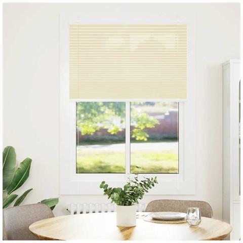 Tenda Plissettata Crema 95x150 cm Larghezza Tessuto 94,4 cm - Foto 2