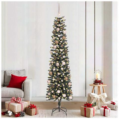 Albero di Natale artificiale con 300 LED Verde 210 cm - Foto 2