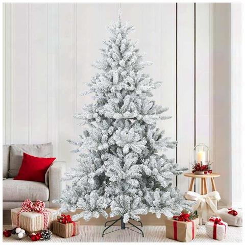 Albero di Natale Artificiale Snodato Foderato di Neve Bianco - Foto 2