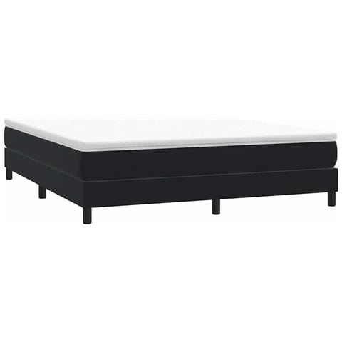 Giroletto a Molle senza Materasso Nero 180x210 cm in Velluto - Foto 2