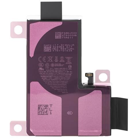 Batteria Di Ricambio Per Iphone 15 Pro Max Li-ion 4441mah Service Pack, Nero - Foto 1