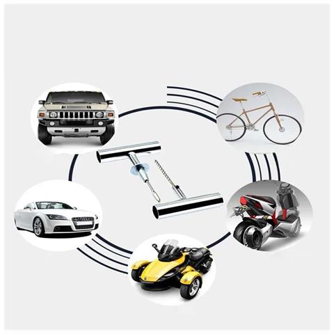 Kit Riparazione Pneumatici 33 In 1 - Alta Qualità E Durata | Per Auto, Moto, Suv, Camion | Materiale Acciaio, Facile Da Usare, Custodia Compatta - Foto 2