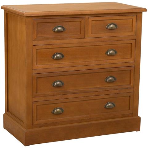 Cassettiera In Legno Marrone 80x40x80,5h Cm - Foto 1