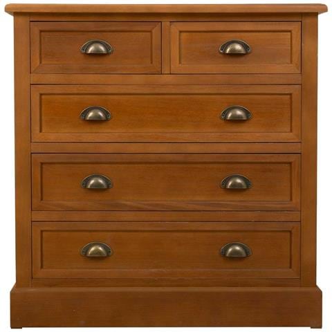 Cassettiera In Legno Marrone 80x40x80,5h Cm - Foto 2