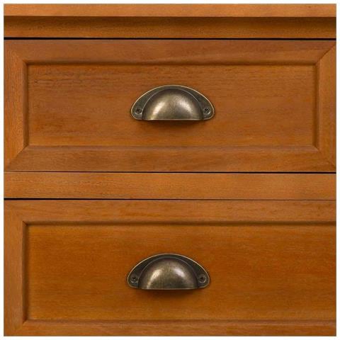 Cassettiera In Legno Marrone 80x40x80,5h Cm - Foto 7