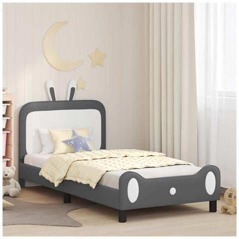 Struttura letto bambini con testata Grigio chiaro 90 x 200 cm - Foto 2