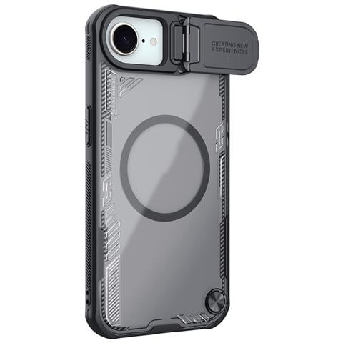 Cover per iPhone 16e - TPU+PC, Nero, Con Soporte - Foto 4