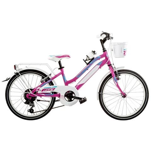 Bici Misura 20 Bimba Bicicletta Mountain Bike Bambina Modello Lincy Mtb Ly20cc Con Cambio 6v - 28 Fuxia Azzurro - Foto 1