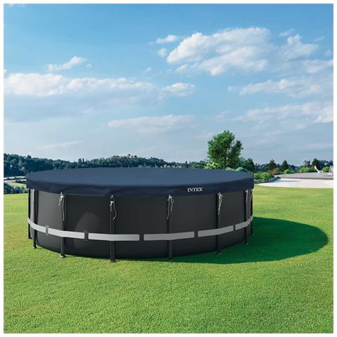 Copertura per piscina Ø594 x 20 cm Rotondo PVC e PET - Foto 2