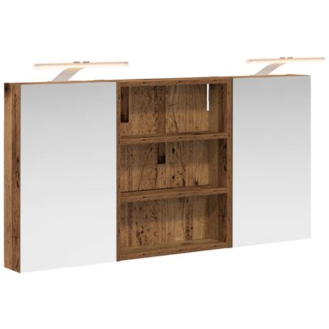 Set di Armadi da Bagno con lo scaffale 3 pcs 100 x 10,5 x 50 cm - Foto 1