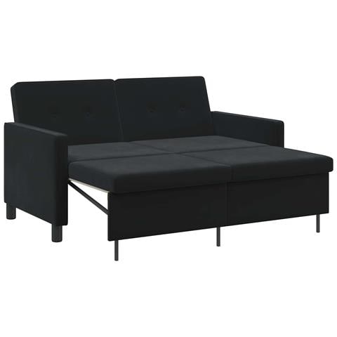 Divano letto Nero Tessuto - Foto 1