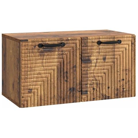 Mobile Porta TV da Muro Legno antico 59,5 x 31 x 30 cm - Foto 1