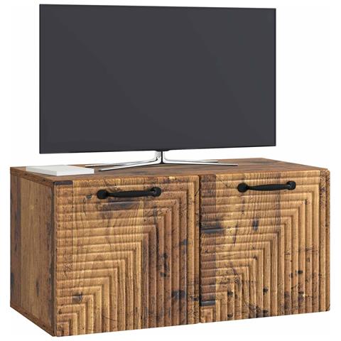 Mobile Porta TV da Muro Legno antico 59,5 x 31 x 30 cm - Foto 2
