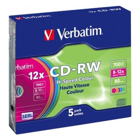 CD-RW DataLifePlus 8-10x 700MB Hi-Speed 5pz Slim Colours - Foto 10
