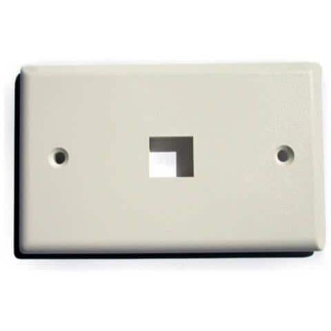 Placca Porta Frutti 1 Posizione X Jack Utp / Stp Colore Chiaro - Foto 2