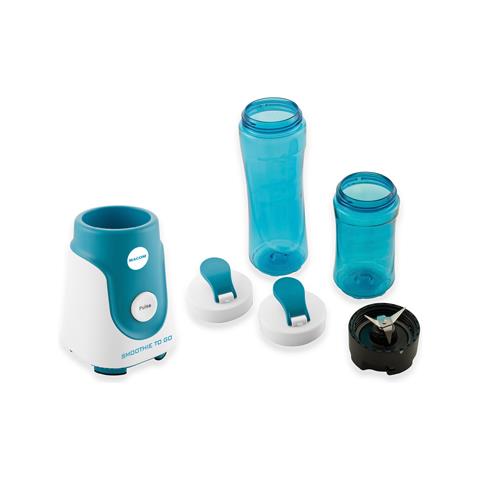 Frullatore 854 Smoothie to Go Capacità 0.6 Litri Potenza 250 Watt Colore Bianco / Azzurro  - Foto 2