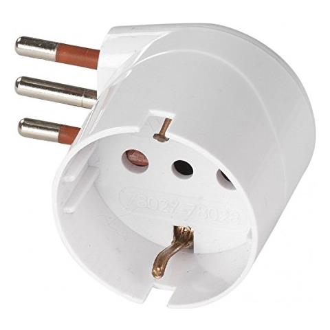 Spina Riduzione Con Adattatore Schuko 10 A Bianco - Foto 2