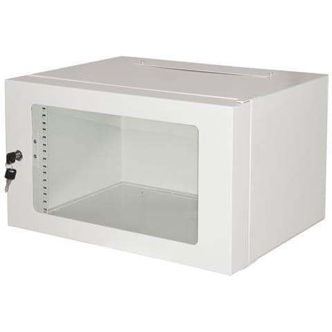 ARMADIO RACK 19" 6U PROFONDITA 360MM GRIGIO PORTA IN VETRO - Foto 1