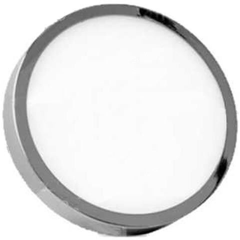 Pannello Led Plafoniera Tonda 12w Smd Ip20 Interno Cromo Lucido Luce Calda 3000k Vt-1205ch 6364 - Foto 1