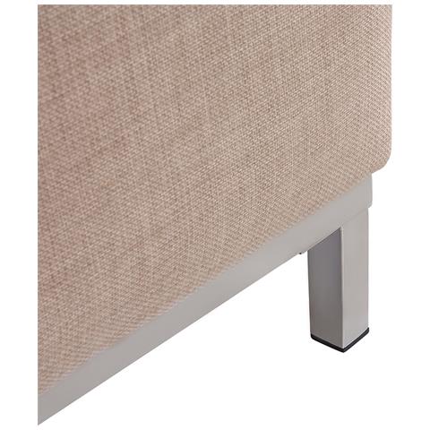 Pouf Poggiapiedi Ottomano In Tessuto Beige Oslo - Foto 34