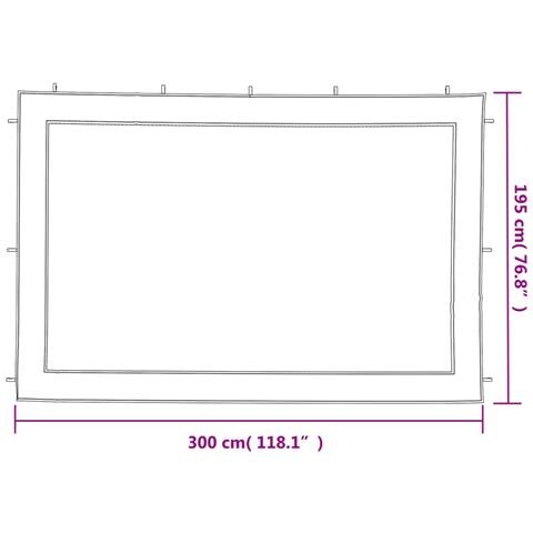 Pareti per Tendostruttura 2 pz Bianco e Nero in Rete - Foto 2