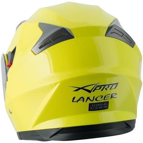 Casco Modulare Apribile Moto Touring Sport Visiera Parasole Giallo Fluo Xs - Foto 5