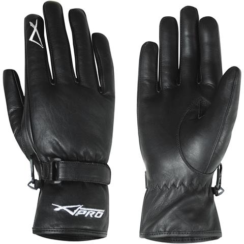 Guanti Classici Pelle Moto Scooter Custom Foderato Morbidi Cinturino Nero Xl - Foto 1