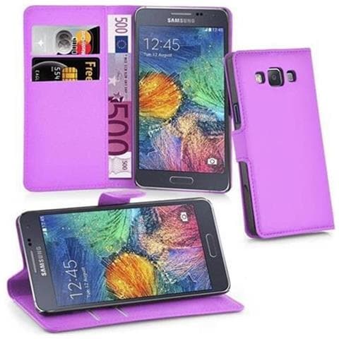 Custodia Compatibile Con Samsung Galaxy A7 2015 In Violetta Ametista - Coperchio Protettiva Con Chiusura Magnetica, Funzione Stand E Tasca Per Le Carte - Foto 1